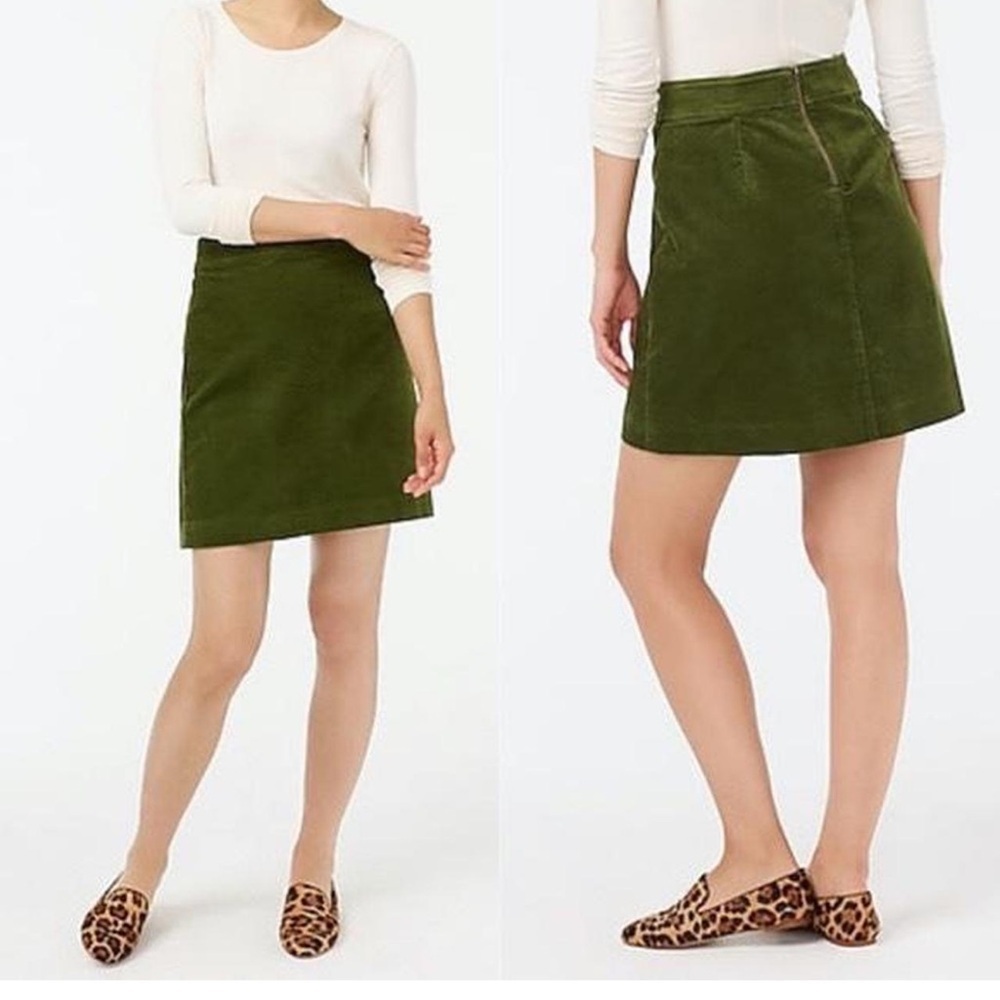 J. Crew Forest Green Mini Skirt